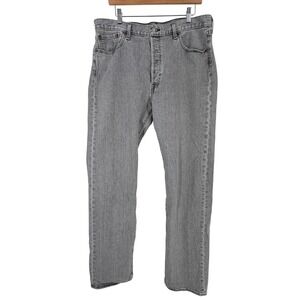 Levi's 501 Mens Gray Button Fly‎ Jeans W36 L36
